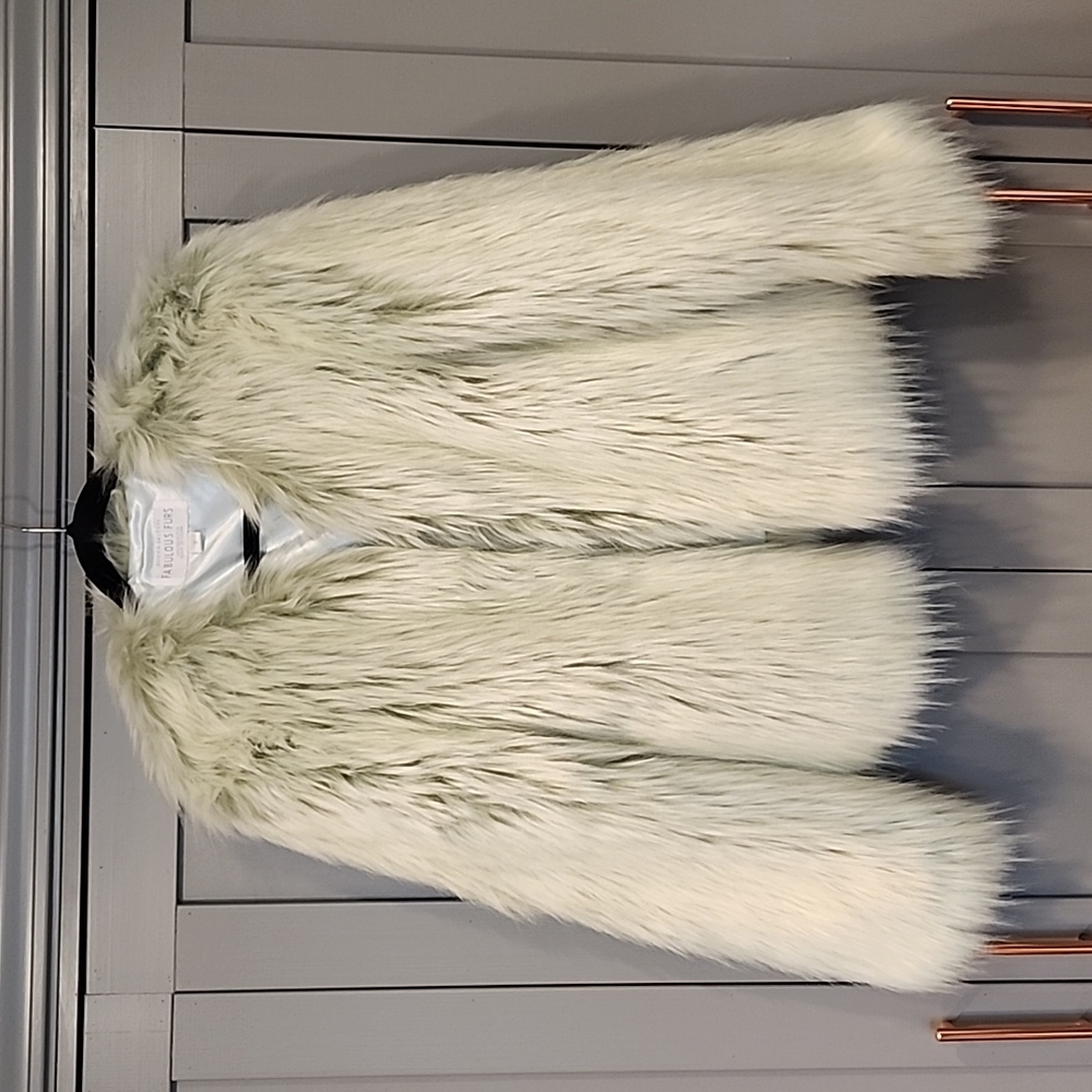 Fabulous Furs Donna Salyers Pale Green Mint Tibetan Coat
